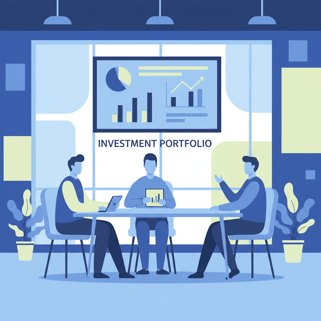 Advisory team discussing portfolios