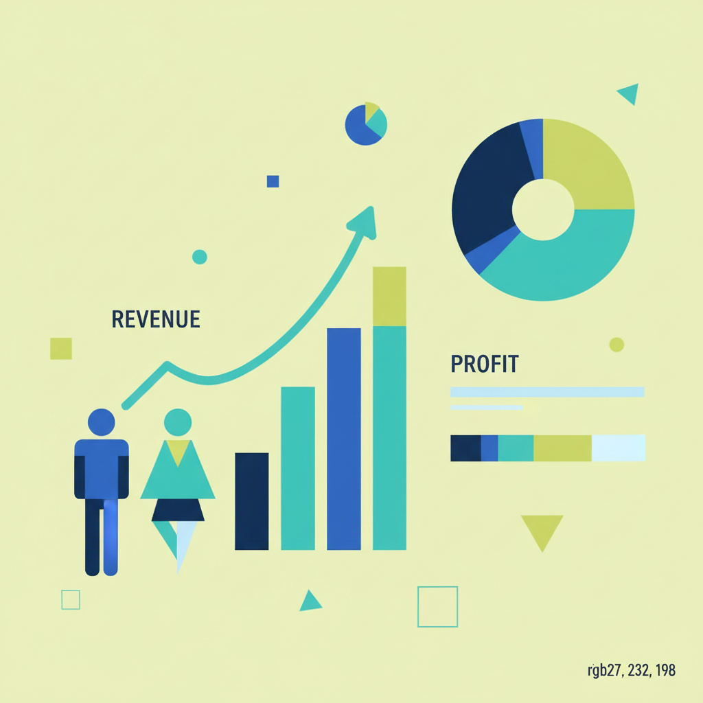 Detailed financial data visualization dashboard showing growth curves and performance metrics over time.